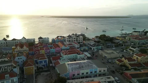 Kralendijk harbor panorama 09 Video stock 324909491