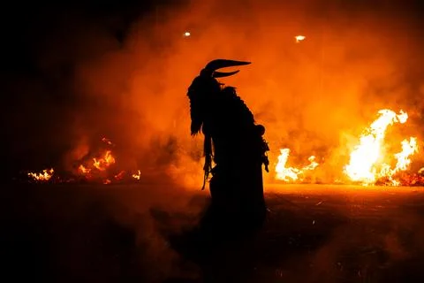 Krampus demon Stock Photos