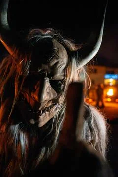 Krampus demon Stock Photos