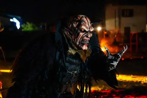 Krampus demon Foto stock