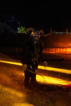 Krampus demon 스톡 사진