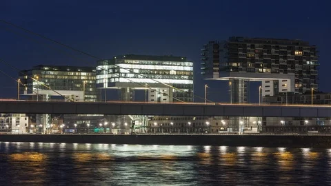 Kranhaeuser, Cologne, Germany Stock Footage 104496190