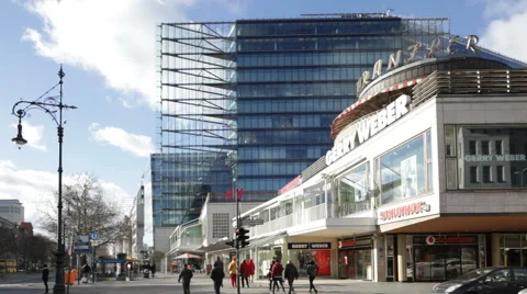 Kranzler Eck on Kudamm, Berlin Stock Footage 46711376