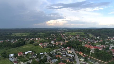 Krasnobród , aerial view Stock Footage 120400575