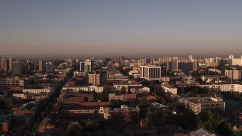 Krasnodar centre up down Apple ProRes 422 HQ Stock Footage 95635922