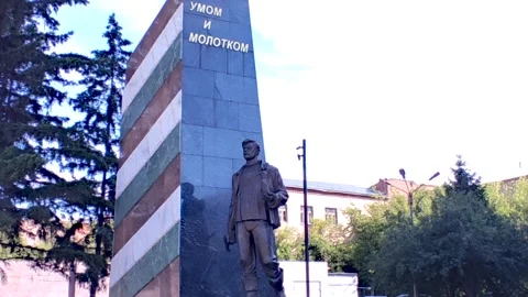 Krasnoyarsk. Square of geologists. Camera Video stock 248391756