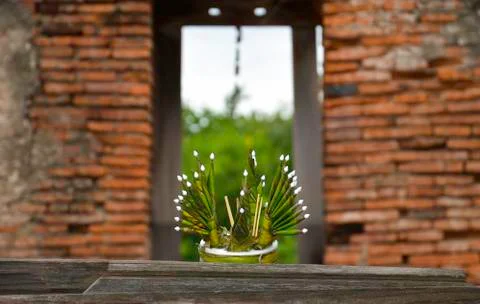 Krathong offering Stock Photos