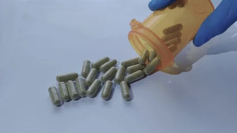 Kratom Pills Stock Footage 87966165
