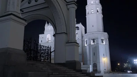 Kremlin and St Basil's Cathedral at the Red Square in Moscow, Russia. Moscow Stock-Footage 87447326