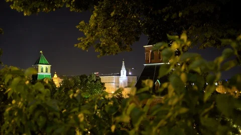 Kremlin and St Basil's Cathedral at the Red Square in Moscow, Russia. Moscow Stock-Footage 87463346