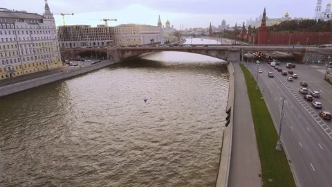 The Kremlin. Bell tower of Ivan the Great. The Cathedral Of Christ The Savior 4K Stock-Footage 70502819