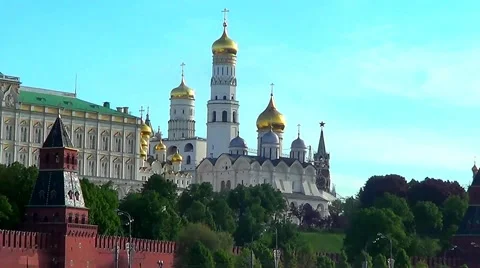 Kremlin cathedrals, Moscow Stock Footage 60139599