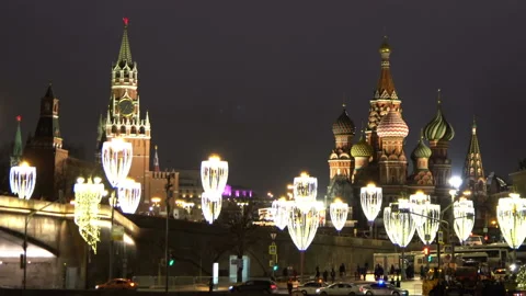 Kremlin at Christmas Video stock 122340246