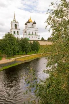 Kremlin in the city of Pskov. Stock Photos