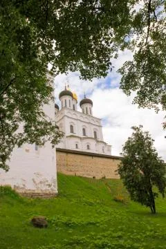 Kremlin in the city of Pskov. Stock Photos