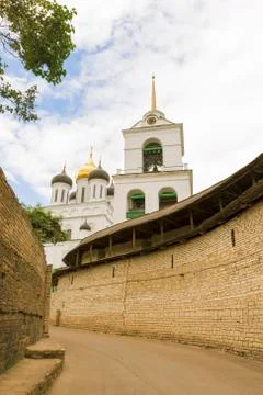 Kremlin in the city of Pskov. Stock Photos