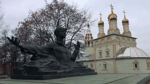Kremlin of the city of Ryazan Stock Footage 73834669