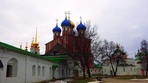 Kremlin of the city of Ryazan Stock Footage 73853118