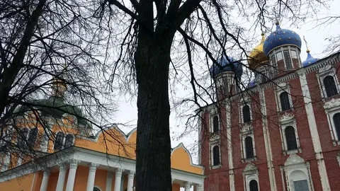 Kremlin of the city of Ryazan Stock Footage 73853289