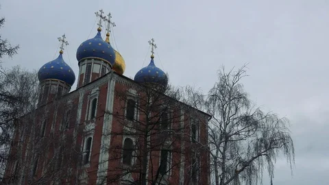 Kremlin of the city of Ryazan Stock Footage 73853344