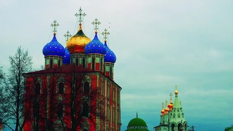 Kremlin of the city of Ryazan Stock Footage 73853378