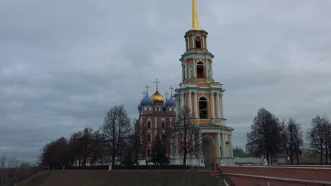 Kremlin of the city of Ryazan Stock Footage 75398504