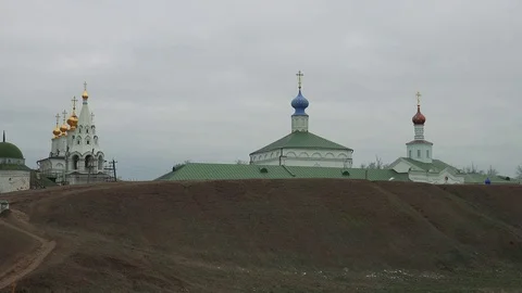 Kremlin of the city of Ryazan Stock Footage 75398520