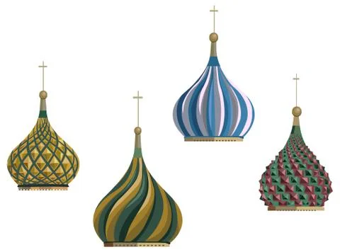 Kremlin Domes Stock Illustration