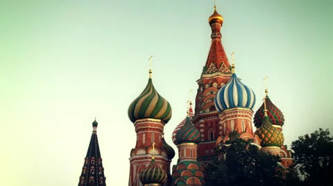 Kremlin Moscow at dusk Stock Footage 23732564