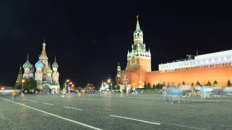 Kremlin night timelapse Vídeo Stock 12320523