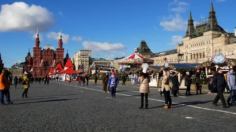 The Kremlin on the Red Square in Moscow. Stock Footage 103177505