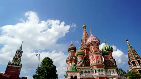 Kremlin on Red Square in Moscow Stock Footage 134546093