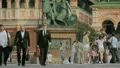 Kremlin Red square in Moscow with people crowds, STRONG ZOOM HD Footage