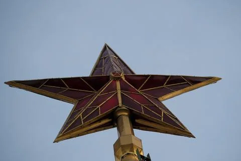 Kremlin star. The Ruby Star of the Moscow Kremlin Foto stock