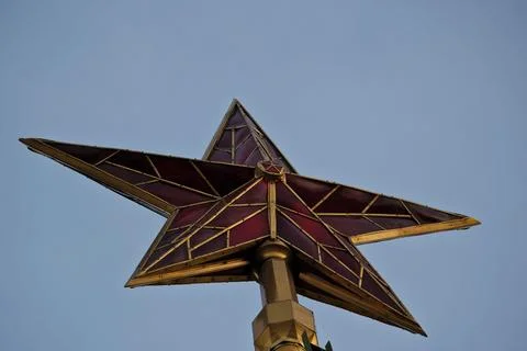 Kremlin star. The Ruby Star of the Moscow Kremlin 스톡 사진