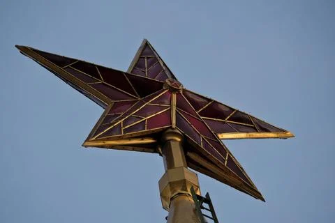 Kremlin star. The Ruby Star of the Moscow Kremlin Stock Photos