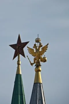 Kremlin star. The Ruby Star of the Moscow Kremlin Foto stock