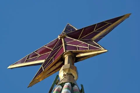 Kremlin star. The Ruby Star of the Moscow Kremlin 스톡 사진