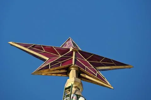 Kremlin star. The Ruby Star of the Moscow Kremlin Stock Photos