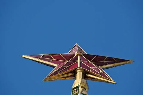 Kremlin star. The Ruby Star of the Moscow Kremlin Foto stock