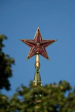 Kremlin star. The Ruby Star of the Moscow Kremlin 스톡 사진