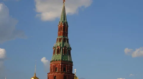 Kremlin Tower in Moscow Stock Footage 65476710