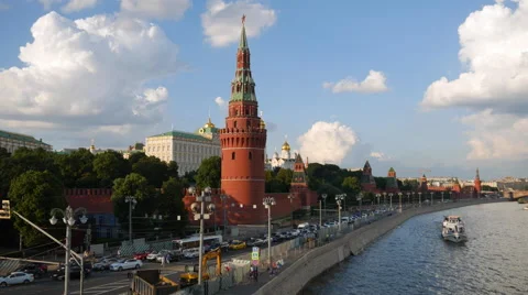 Kremlin Tower in Moscow Stock Footage 65476730