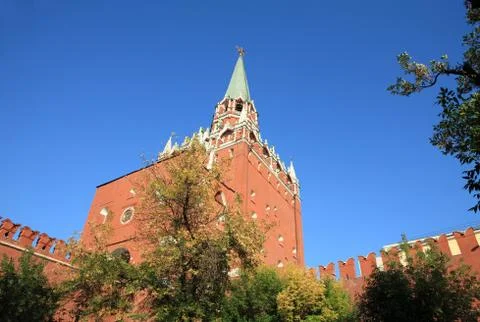Kremlin tower on sky background Stock Photos