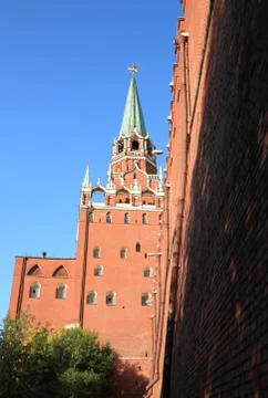 Kremlin tower on sky background Stock Photos