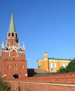 Kremlin tower on sky background Stock Photos