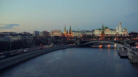 Kremlin turns the light on the waterfront Video stock 36753390