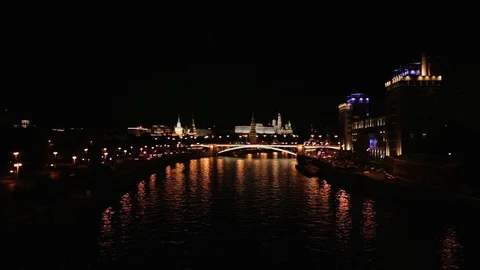 Kremlin View from Patriarshy Bridge Timelapse - Moskva River - Moscow - Russia Vidéo 112183106