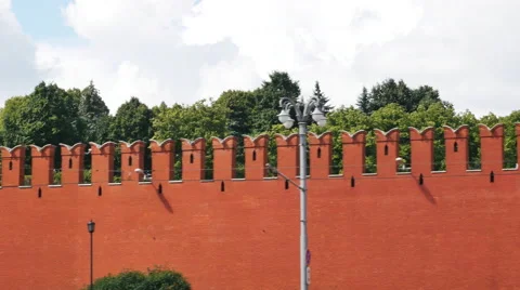 Kremlin Wall in Moscow Stock Footage 64924818