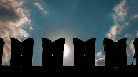 Kremlin Wall Sunset Timelapse Moscow Russia Stock Footage 97184133